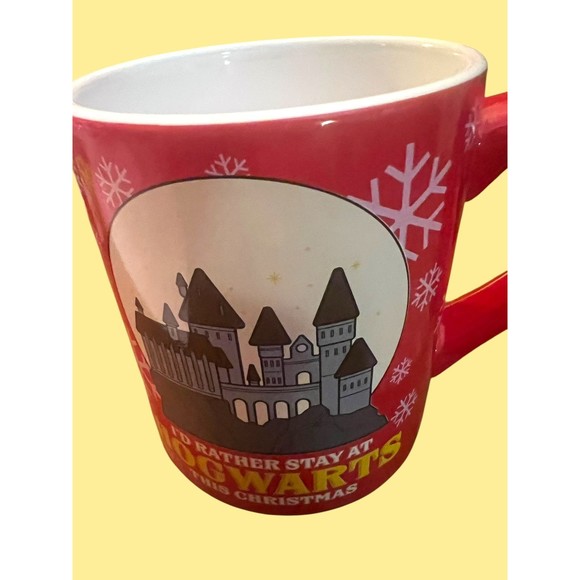 Harry Potter I’d Rather Stay At Hogwarts Christmas Coffee Mug Collectible Movie - Picture 7 of 7